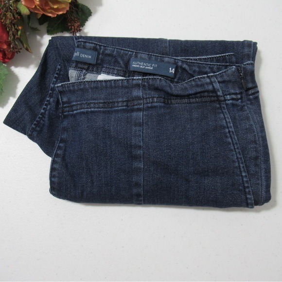 J. Jill Authentic Fit Front Slit Ankle Denim Jeans Size 14 - Picture 5 of 12